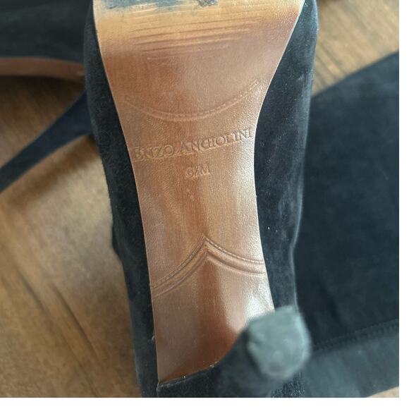 ⭐️ Enzo Angiolini Black Suede Leather Tall Heel‎ Vintage Boots Women's Size 6.5 - Picture 6 of 9